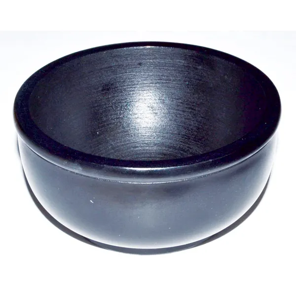 Black Stone Scrying Bowl/Smudge Pot 4"