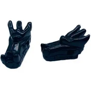 (set of 2) 1 3/4" Dragons Head Obsidian, Black