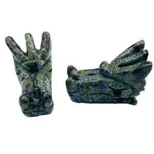 (set of 2) 1 3/4" Dragons Head Jasper, Dragon Blood