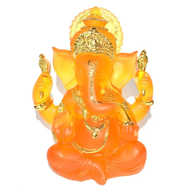 5" Ganesh Orange/ Gold