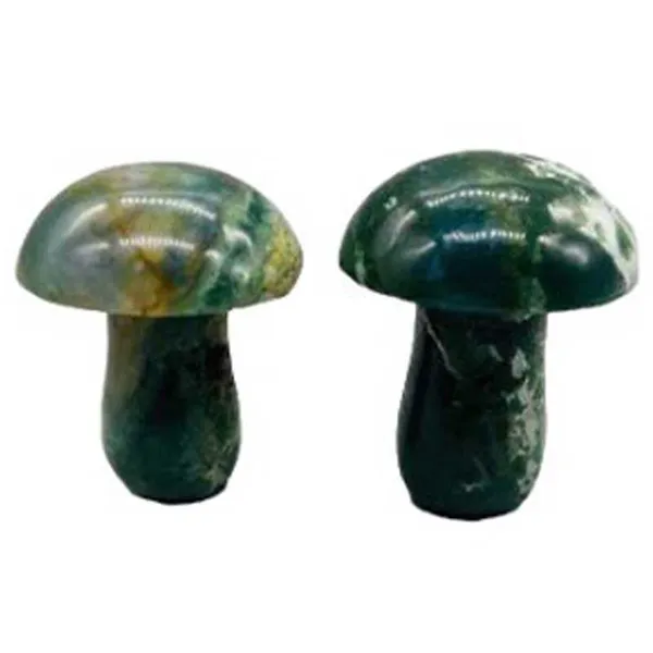 (set of 2) 1 3/4" Mushroom Moss Agate
