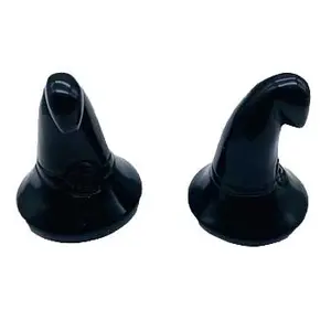 (set of 2) 1 3/4" Witchs Hat Obsidian, Black