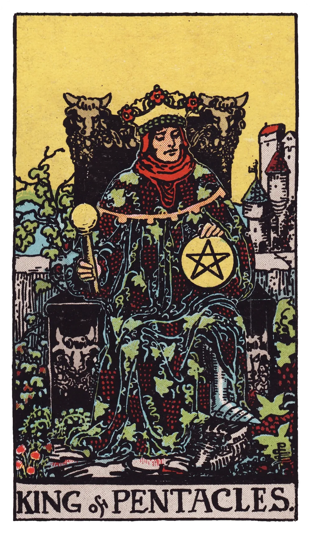 The King of Pentacles card from the Rider-Waite-Smith tarot