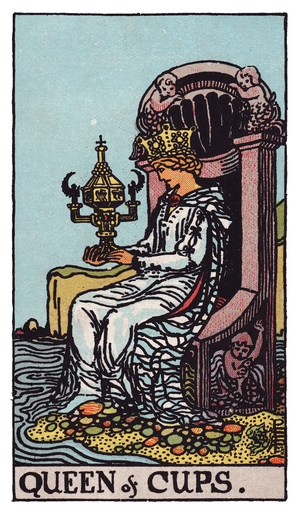 The Queen of Cups card from the Rider-Waite-Smith tarot