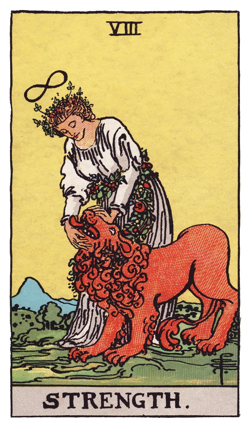 The Strength card from the Rider-Waite-Smith tarot