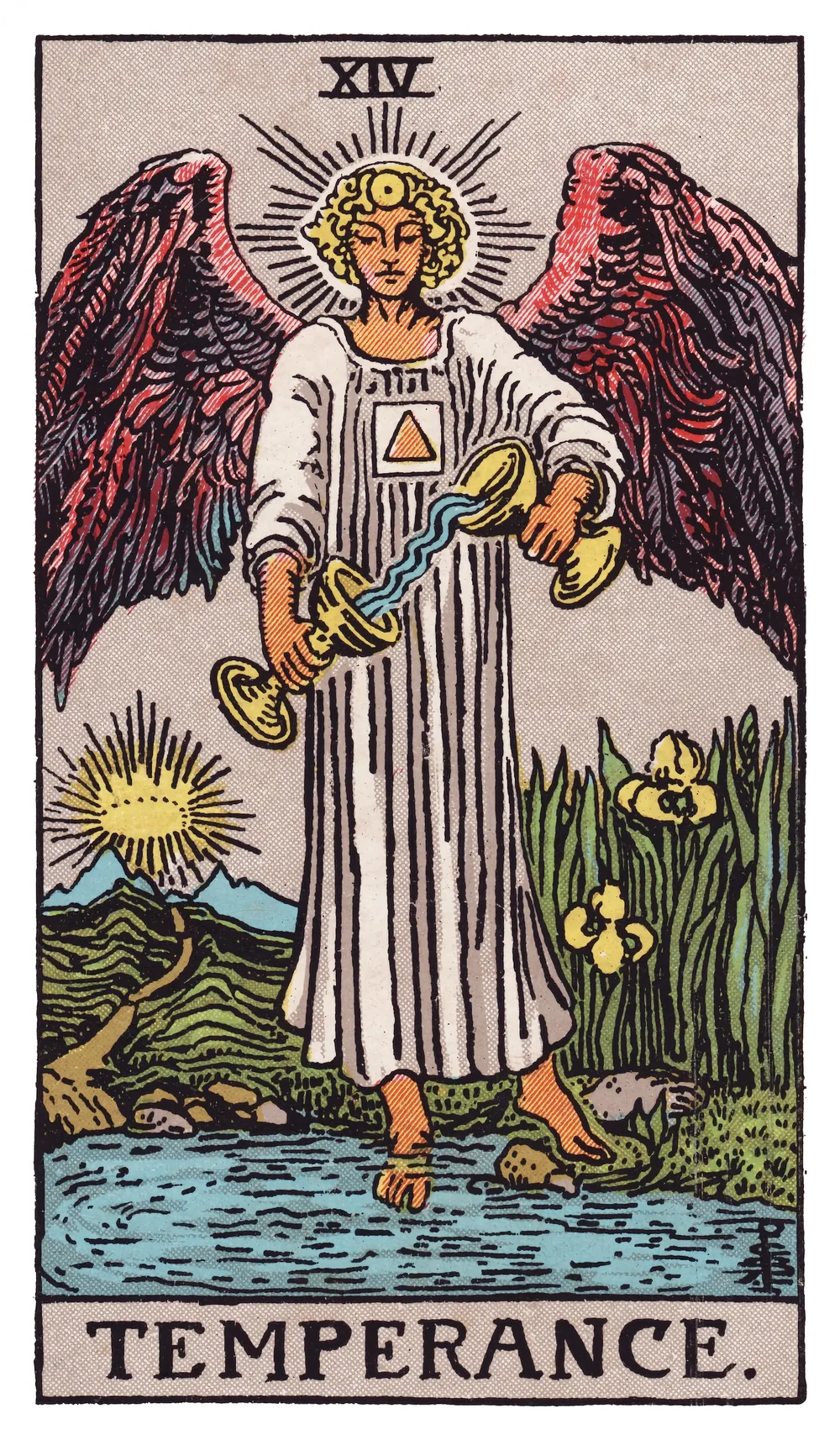 The Temperance card from the Rider-Waite-Smith tarot
