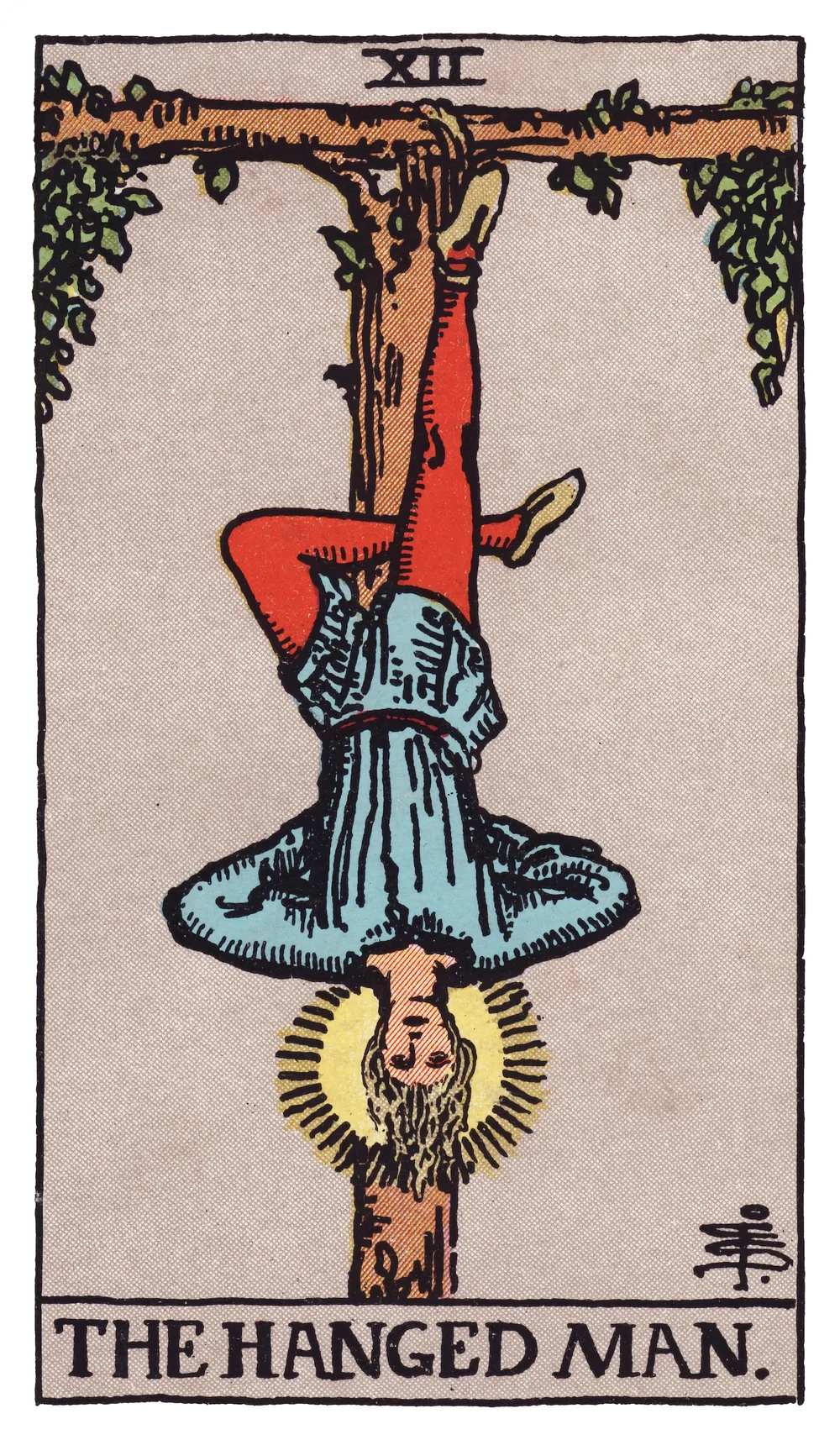 The The Hanged Man card from the Rider-Waite-Smith tarot
