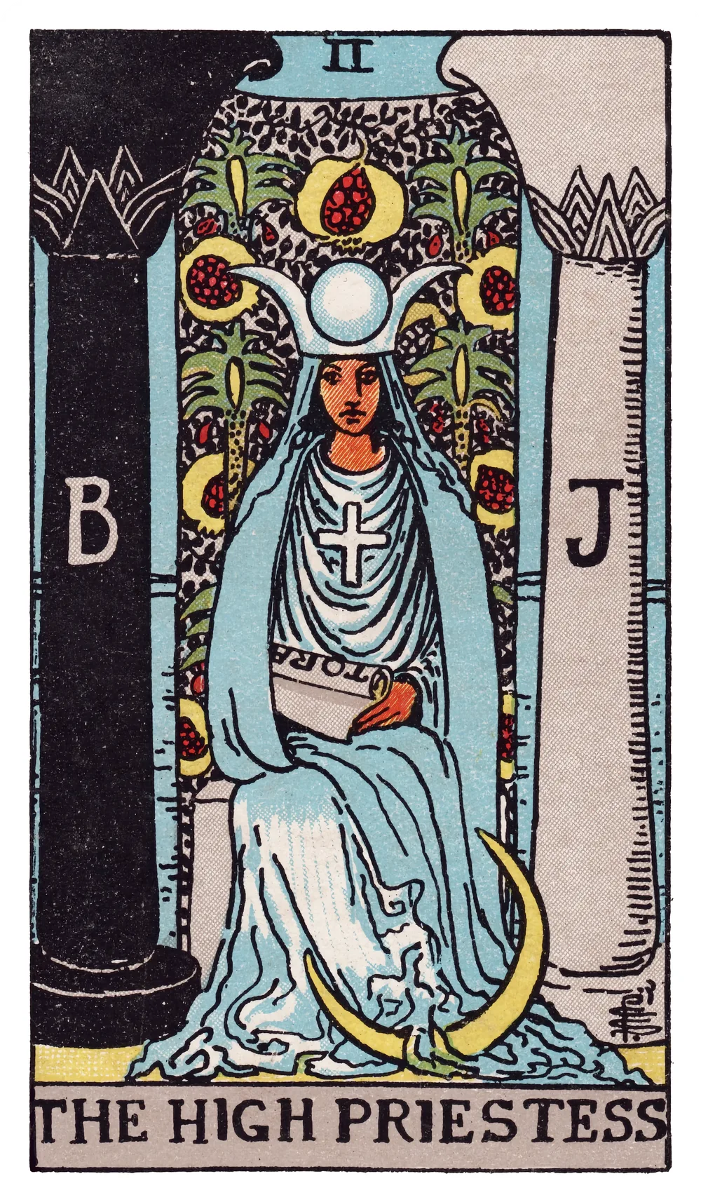 The The High Priestess card from the Rider-Waite-Smith tarot